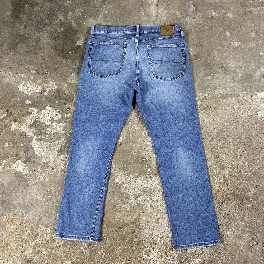 Polo Ralph Lauren Jeans Size 36x32 Blue Denim Medium Wash Straight Relaxed‎ Fit